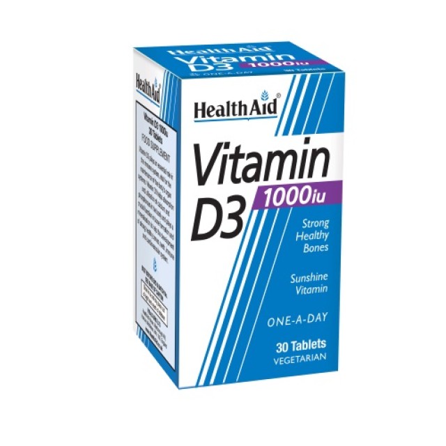 Health Aid Vitamin D-3 1000iu 30 tabs (Δόντια - Οστά - Ανοσοποιητικό)