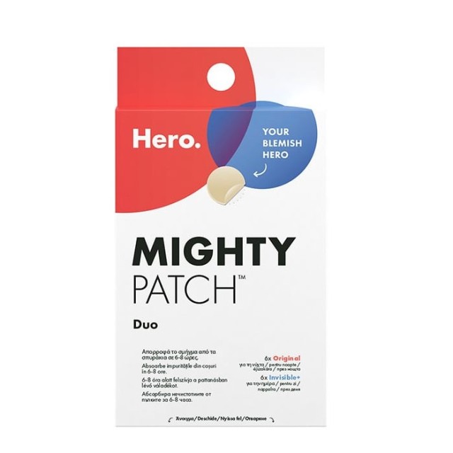 Hero. Mighty Patch Anti-Pimple Duo 12τεμ (Επιθέματα για Σπυράκια 6 Ημέρας & 6 Νύχτας)