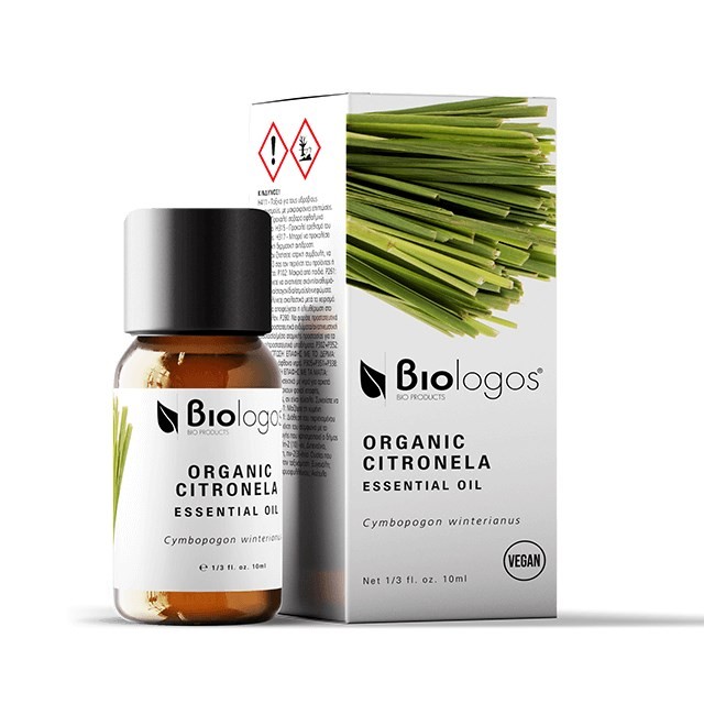 Biologos Organic Citronella Essential Oil 10ml (Αιθέριο Έλαιο Σιτρονέλας)