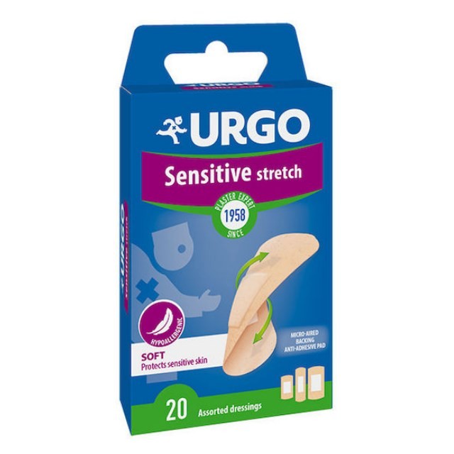 Urgo Sensitive Stretch 20τεμ (Ελαστικό Αντισηπτικό Κολλητικό Επίθεμα)