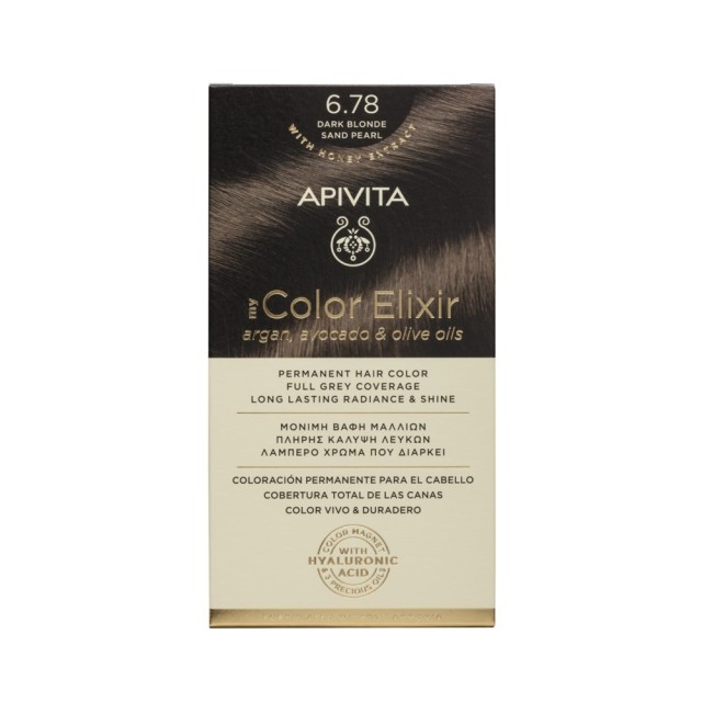 Apivita My Color Elixir N 6.78 (Βαφή Μαλλιών - Ξανθό Σκούρο Μπεζ Περλέ Χρώμα)
