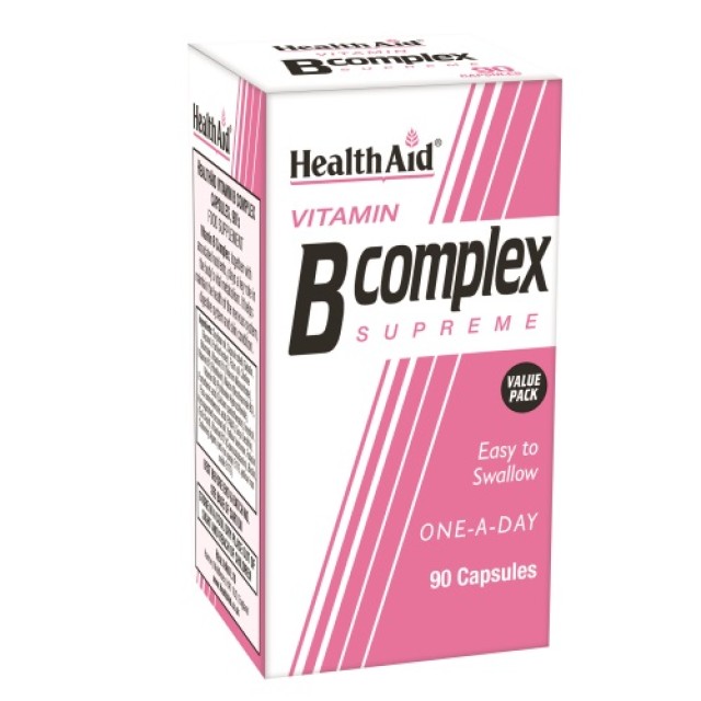 Health Aid B-Complex Supreme 90cap (Νευρικό Σύστημα - Τόνωση) ΟΙΚΟΝΟΜΙΚΗ ΣΥΣΚΕΥΑΣΙΑ