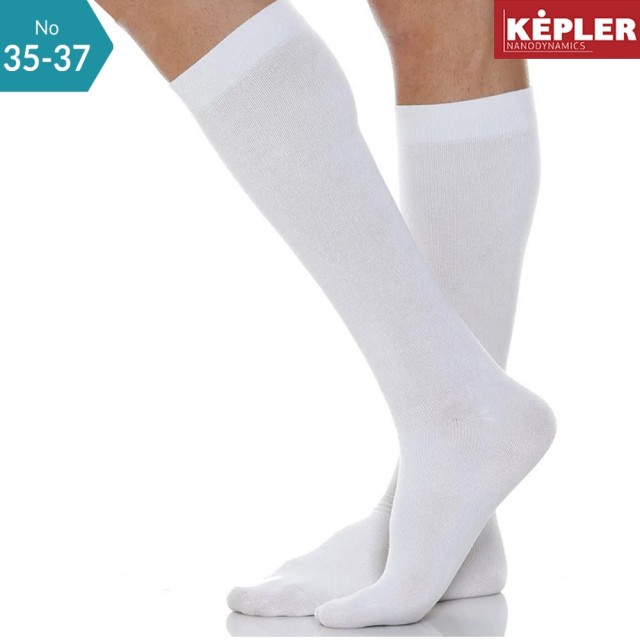 Powerpharm Kepler White Socks No 35-37 (Άσπρες Κάλτσες Διαβαθμισμένης Συμπίεσης)