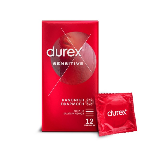 Durex Sensitive Thin Feel 12τεμ (Πολύ Λεπτά Προφυλακτικά για Καλύτερη Αίσθηση)