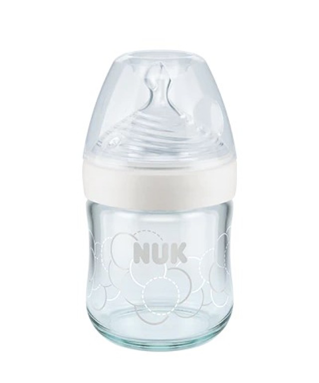 Nuk Nature Sense Glass Bottle Small 120ml 0-6m (Γυάλινο Μπιμπερό)