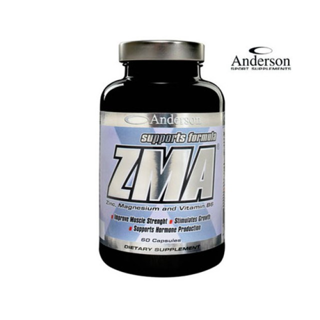 Anderson ZMA 60cap 55.6gr (Ψευδάργυρος / Μαγνήσιο / Βιταμίνη Β6)