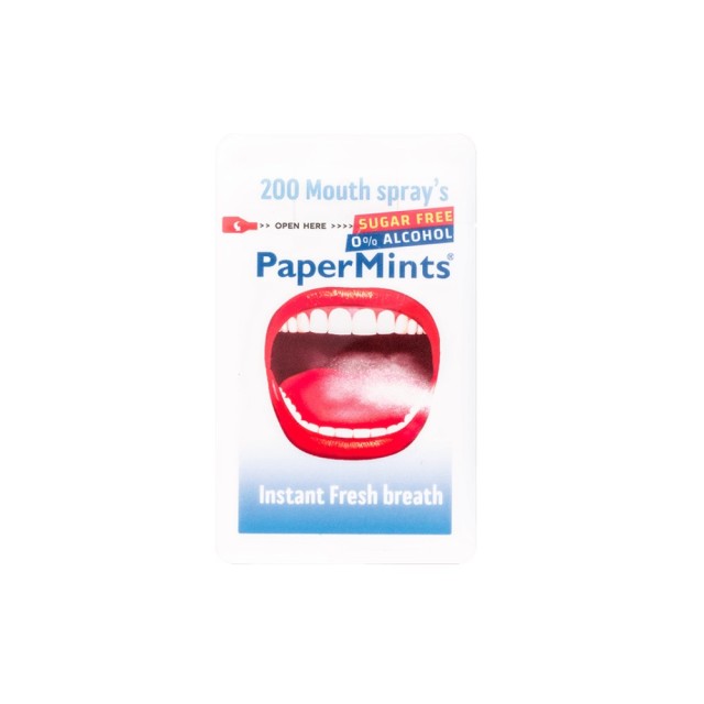 Papermints Mouth Spray 12ml (Σπρέι για Δροσερή Αναπνοή & Καταπολέμηση της Κακοσμίας του Στόματος)