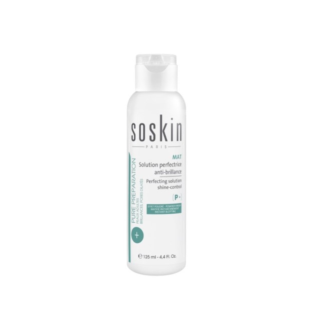 Soskin Mat Perfecting Solution Shine-Control 125ml (Λοσιόν Καθαρισμού Προσώπου για τον Έλεγχο της Γυαλάδας)