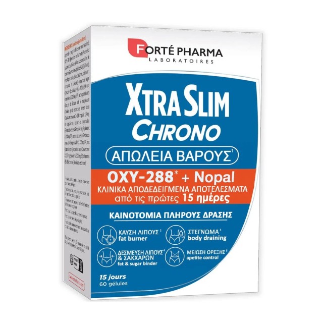 Forte Pharma Xtraslim Chrono 60caps (Συμπλήρωμα Διατροφής για Ενίσχυση της Απώλειας Βάρους)