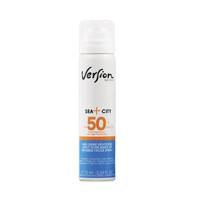 Version Sea + City Invisible Facile Spray SPF50+ 75ml (Aόρατο Αντηλιακό Σπρέι Προσώπου Αντιοξειδωτικής Δράσης)