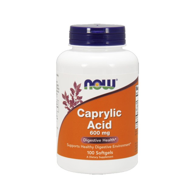 Now Foods Caprylic Acid 600mg 100 softgels (Πεπτικό Σύστημα)