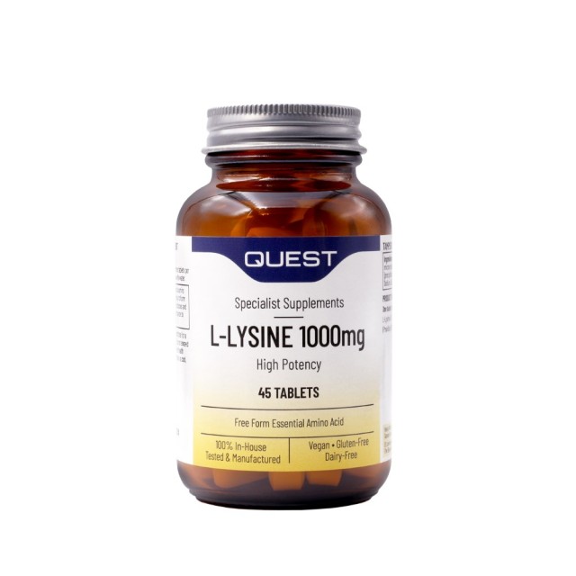 Quest L-Lysine 100mg 45tabs (Συμπλήρωμα Διατροφής με Λυσίνη)