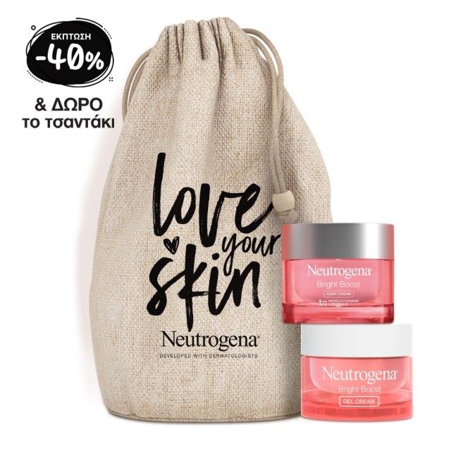 Neutrogena Bright Boost SET Day Cream Gel 50ml & Night Cream 50ml (ΣΕΤ με Αντιγηραντική Κρέμα Ημέρας & Νύχτας για Λάμψη)