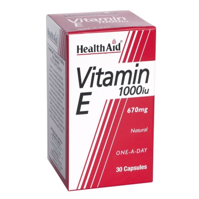 Health Aid Vitamin E 1000iu 30caps (Φυσικό Αντιοξειδωτικό)
