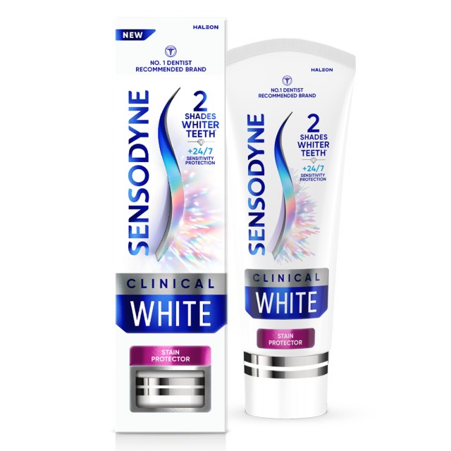 Sensodyne Clinical White Toothpaste 75ml (Οδοντόκρεμα για 2 Τόνους Λευκότερα Δόντια & 24ωρη Προστασία από την Ευαισθησία)