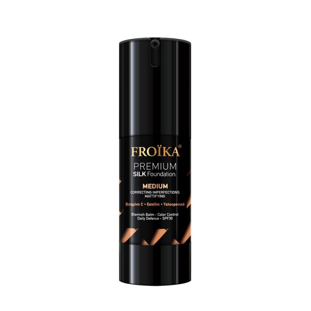 Froika Premium Silk Foundation Medium 30ml (Υγρό Make Up με Ισχυρή Αντιοξειδωτική & Αντιγηραντική Δράση σε Μεσαία Απόχρωση)
