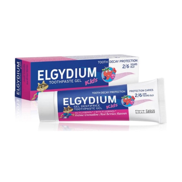 Elgydium Kids Red Berries Toothpaste 50ml (Παιδική Οδοντόκρεμα με Γεύση Κόκκινα Φρούτα 2-6 Ετών)