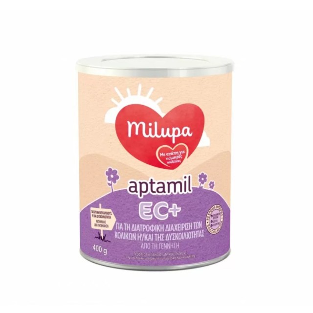 Aptamil EC+ Milk 400gr (Ειδικό Γάλα σε Σκόνη για τη Διατροφική Διαχείριση των Κολικών ή/και της Δυσκοιλιότητας 0μ+)
