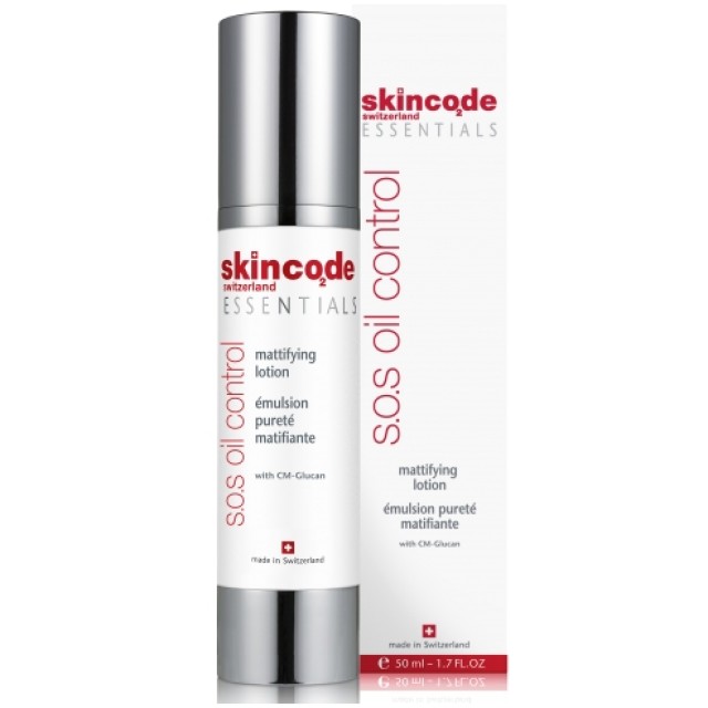 Skincode SOS Oil Control Mattifying Lotion 50ml (Ελαφριά & Ενυδατική Λοσιόν για τη Ρύθμιση της Λιπαρότητας)