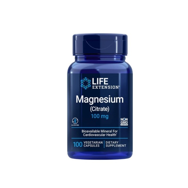 Life Extension Magnesium Citrate 100mg 100caps (Συμπλήρωμα Διατροφής με Κιτρικό Μαγνήσιο για τη Φυσιολογική Λειτουργία των Μυών)