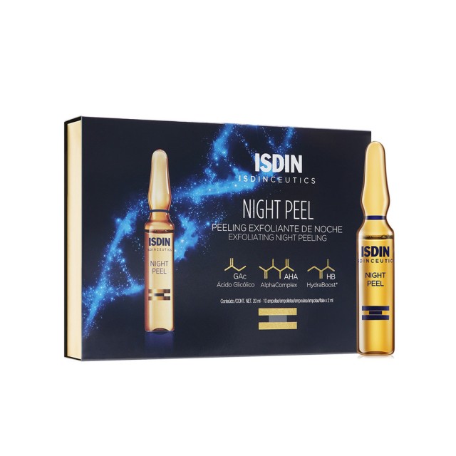 Isdin Night Peel 10x2ml (Απολεπιστικός Ορός Νυκτός σε Αμπούλες)
