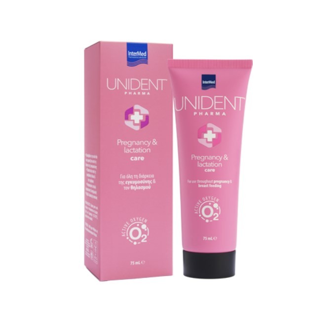 Unident Pharma Pregnancy & Lactation Care Toothpaste 75ml (Οδοντόπαστα για Ολη τη Διάρκεια της Εγκυμοσύνης & του Θηλασμού)