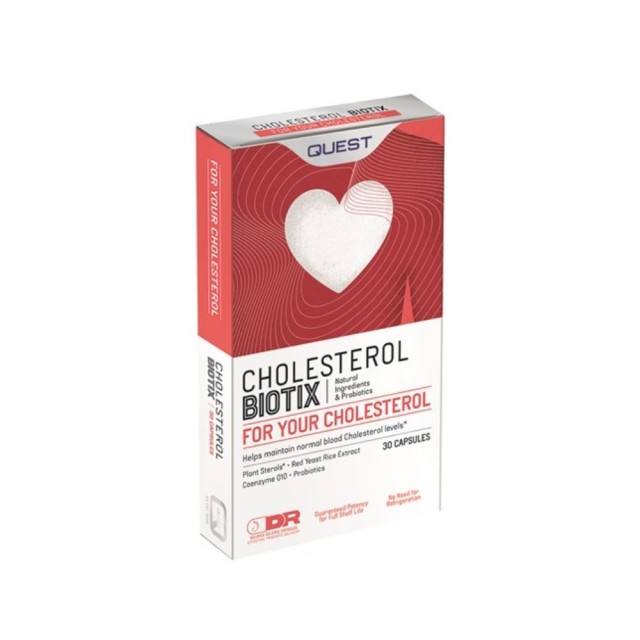 Quest Cholesterol Biotix 30caps (Συμπλήρωμα Διατροφής για την Μείωση της Χοληστερίνης)