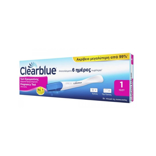 Clearblue Early Detection Pregnancy Test 1τεμ (Τεστ Εγκυμοσύνης Εξαιρετικά Πρώιμης Ανίχνευσης 1τεμ)