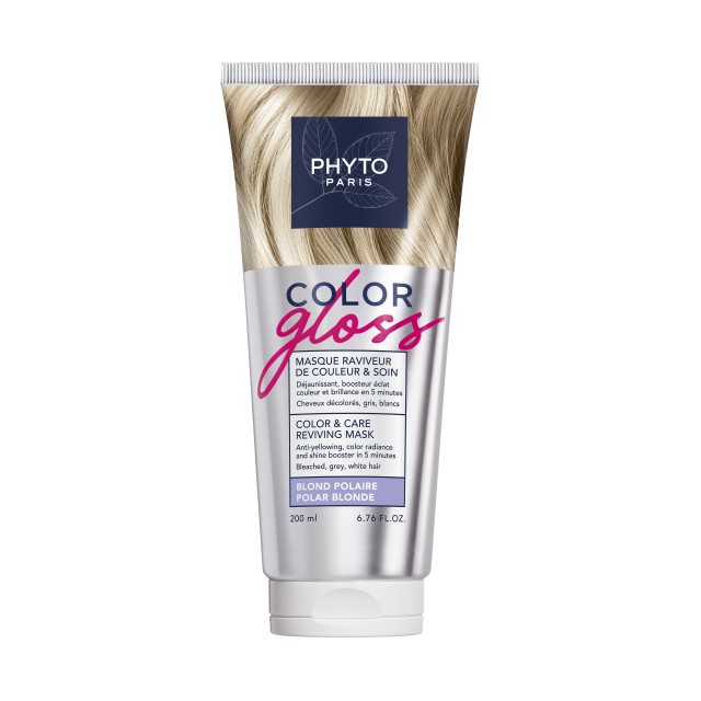 Phyto Color Gloss Mask Polar Blonde 200ml (Μάσκα Περιποίησης & Αναζωογόνησης Χρώματος - Ψυχρό Ξανθό)