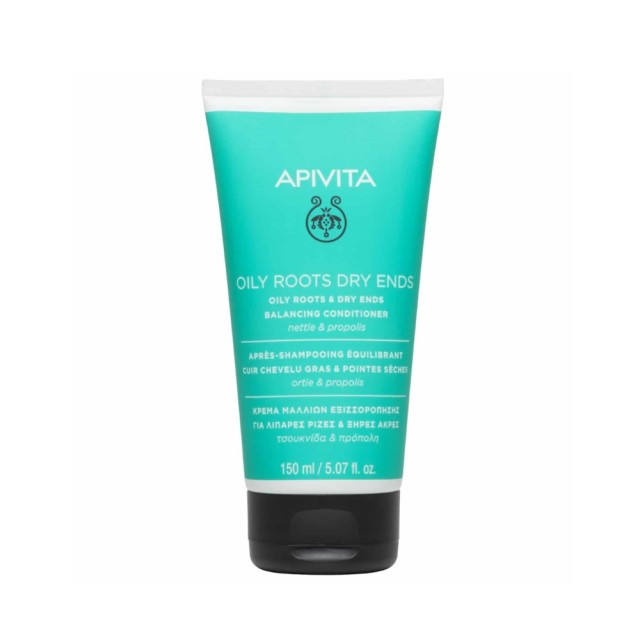 Apivita Oily Roots & Dry Ends Balancing Conditioner 150ml (Κρέμα Μαλλιών Εξισορρόπησης για Λιπαρές Ρίζες & Ξηρές Άκρες με Τσουκνίδα & Πρόπολη)