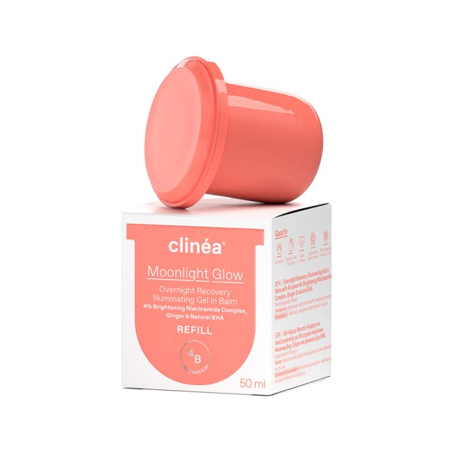 Clinea Refill Moonlight Glow Night Cream 50ml (Ανταλλακτική Κάψουλα με Κρέμα Νύχτας για Λάμψη και Αναζωογόνηση)