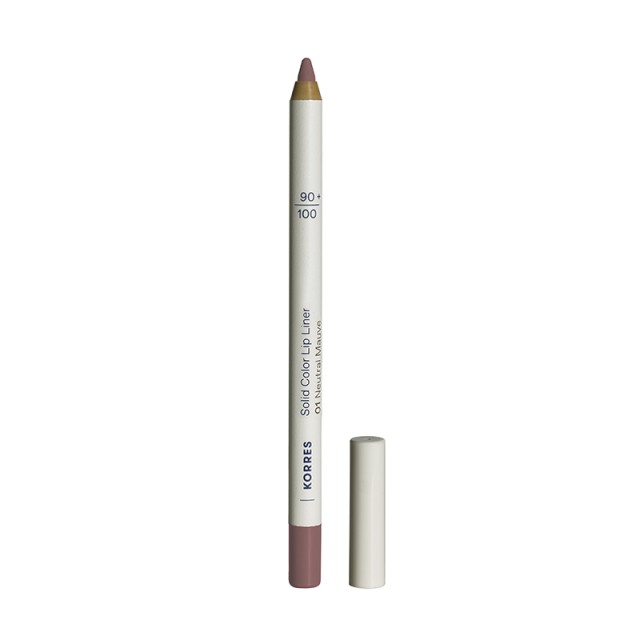 Korres Solid Color Lip Liner 01 Neutral Mauve 1,2gr (Μολύβι Χειλιών - Απαλό Μωβ Χρώμα)