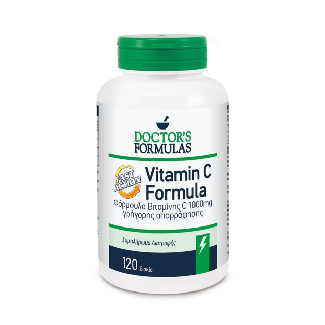 Doctors Formula Vitamin C Fast Action Formula 1000mg 120tabs (Συμπλήρωμα Διατροφής Βιταμίνη C 1000mg