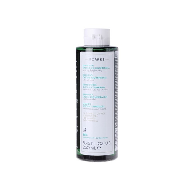 Korres Anti Hairl-Loss Shampoo Men With Cystine And Minerals 250ml