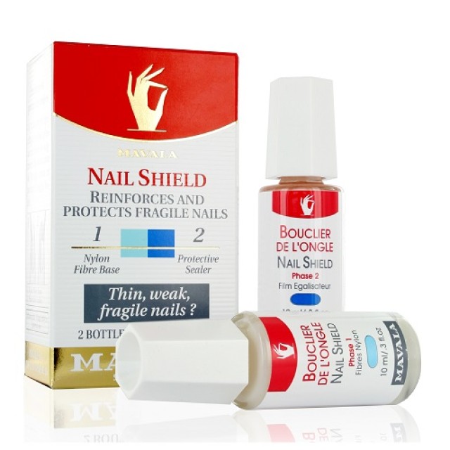 Mavala Nail Shield Set 2x10ml (Σετ για την Ενίσχυση & Ενδυνάμωση των Αδύναμων & Εύθραυστων Νυχιών) 