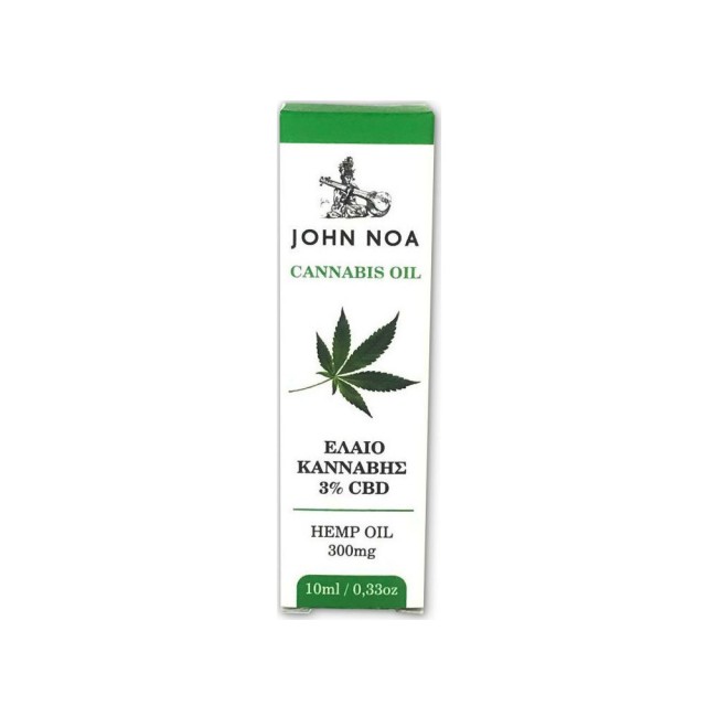 John Noa Hemp Oil 3% CBD 10ml (Έλαιο Κάνναβης Ψυχρής Έκθλιψης)