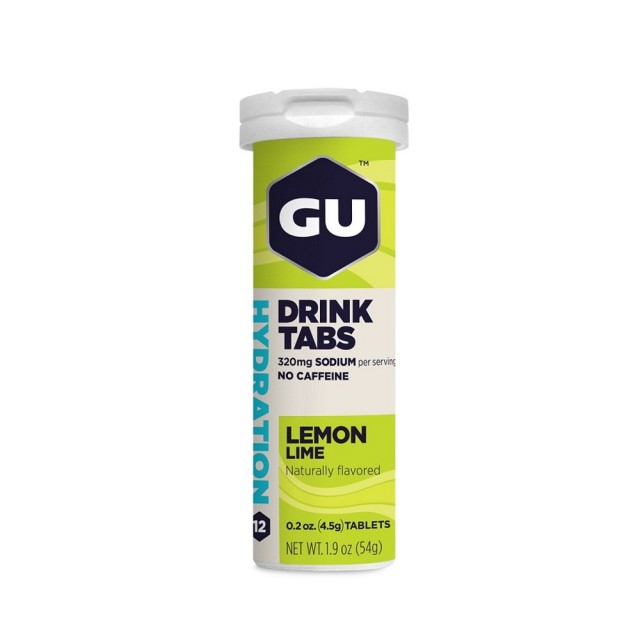 GU Energy Hydration Drink Tabs Lemon Lime 320mg 12tabs (Ηλεκτρολύτες Με Γεύση Lime)