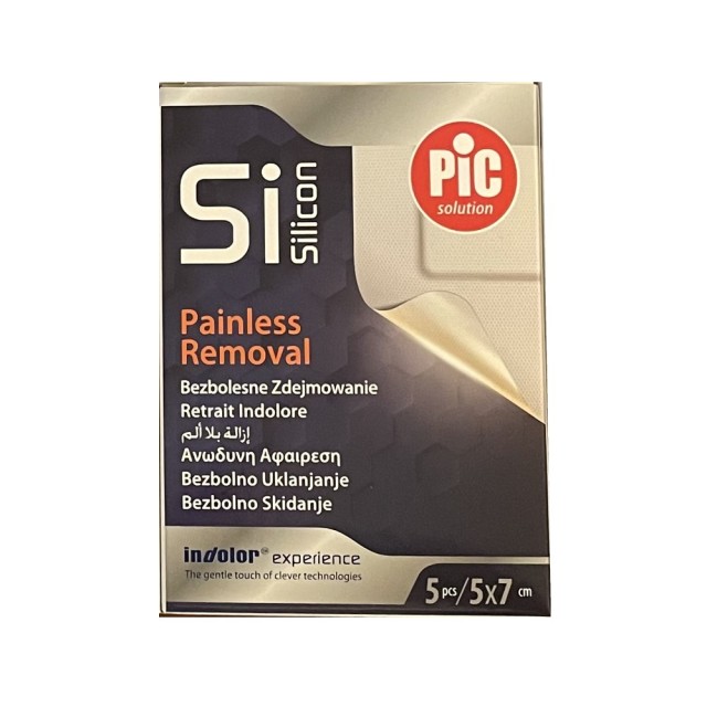 Pic Solution Si Silicon Painless Removal Plasters 5x7cm 5τεμ (Αυτοκόλλητα Επιθέματα με Ανώδυνη Αφαίρεση)