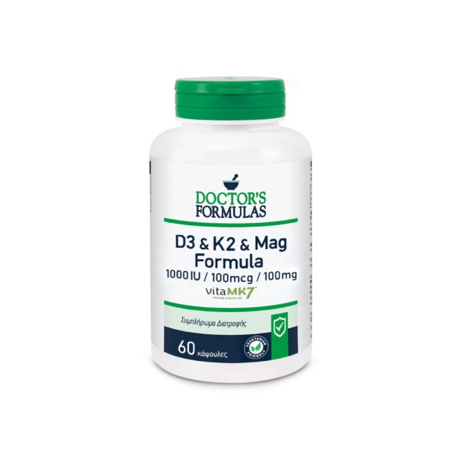 Doctors Formula D3 & K2 & Mag Formula 60caps (Συμπλήρωμα Διατροφής για τη Φυσιολογική Λειτουργία του