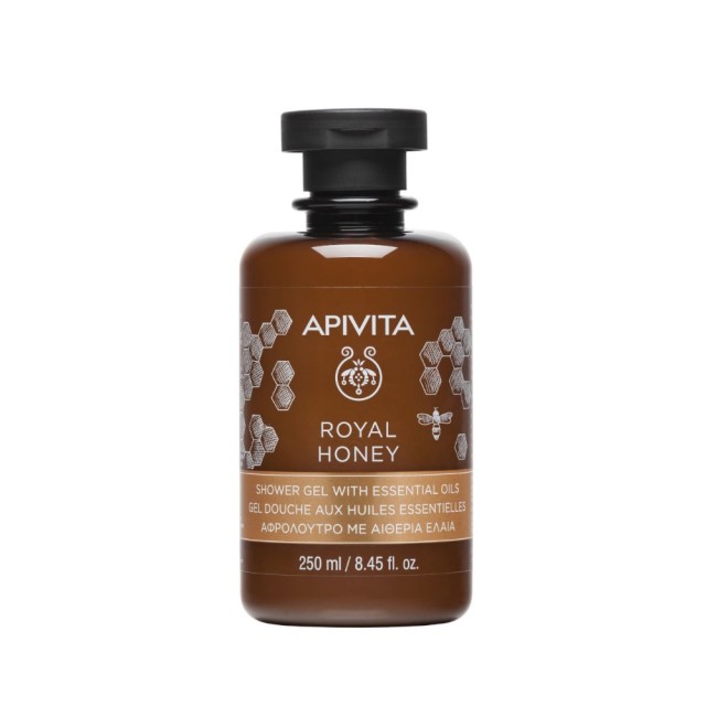 Apivita Royal Honey Shower Gel 250ml (Κρεμώδες Αφρόλουτρο για Ξηρή Επιδερμίδα με Mέλι)