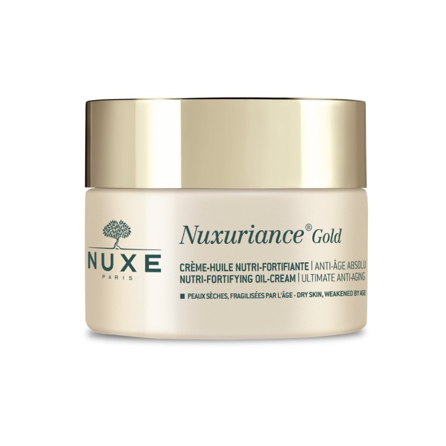 Nuxe Nuxuriance Gold Nutri-Fortifying Oil-Cream Day Cream 50ml (Αντιρυτιδική Κρέμα Ημέρας για Ώριμη Ξηρή Επιδερμίδα)