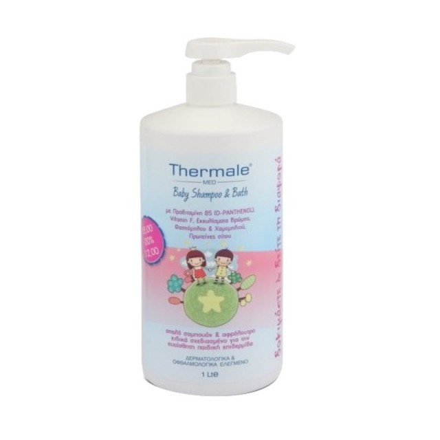 Thermale Med Baby Shampoo & Bath 1000ml (Βρεφικό Σαμπουάν & Αφρόλουτρο)