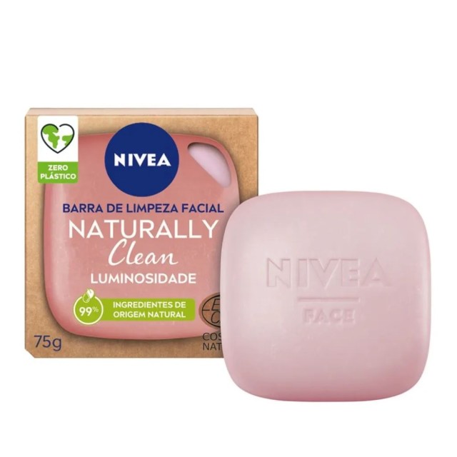 Nivea Naturally Clean Bar 75gr (Mπάρα Kαθαρισμού Προσώπου για Λάμψη)