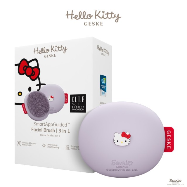 Geske Hello Kitty Facial Brush 3 In 1 Purple