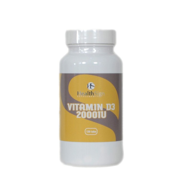 Health Sign Vitamin D3 2000IU 120tabs (Συμπλήρωμα Διατροφής με Βιταμίνη D3 για Υγιή Οστά)