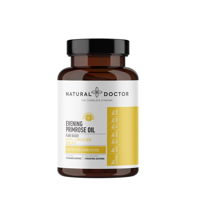 Natural Doctor Evening Primrose Oil 120caps (Συμπλήρωμα Διατροφής με Έλαιο Νυχτολούλουδου για τα Συμπτώματα της Εμμηνόπαυσης)