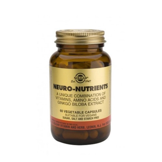 Solgar Neuro Nutrients 60 Vegetarian Caps (Μνήμη - Συγκέντρωση) 