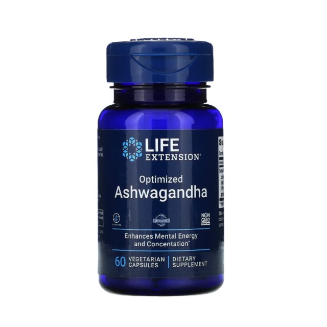 Life Extension Optimized Ashwagandha 60caps (Συμπλήρωμα Διατροφής για την Υποστήριξη της Μνήμης)