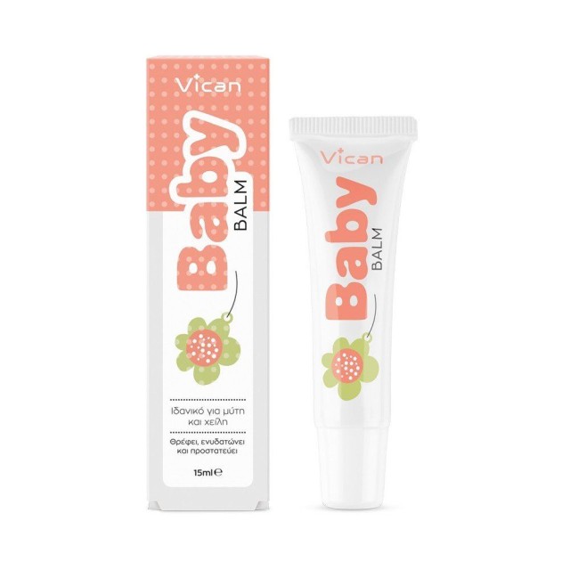 Vican Baby Balm 15ml (Βρεφικό Ενυδατικό Balm για τα Χείλη του Μωρού)