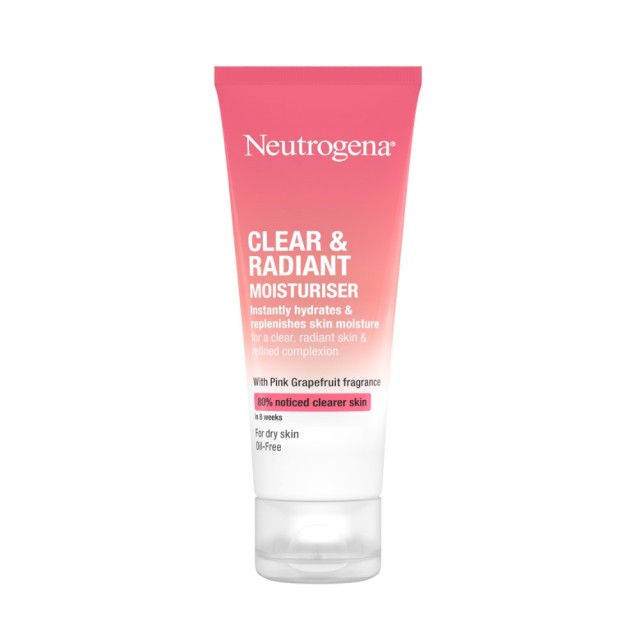 Neutrogena Clear & Radiant Moisturiser Pink Grapefruit 50ml
